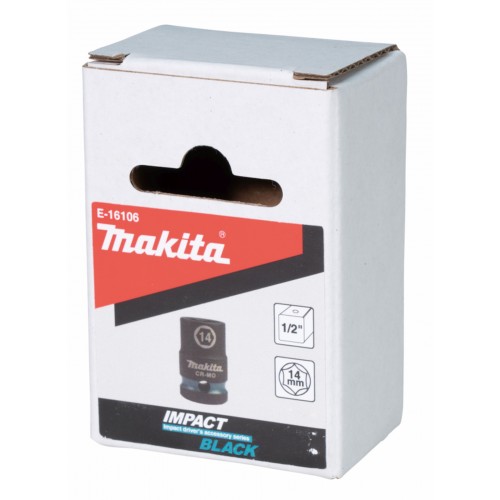 Makita E-16106 Steckschlüssel 1/2", Vierkant, IMPACT BLACK, 14mm